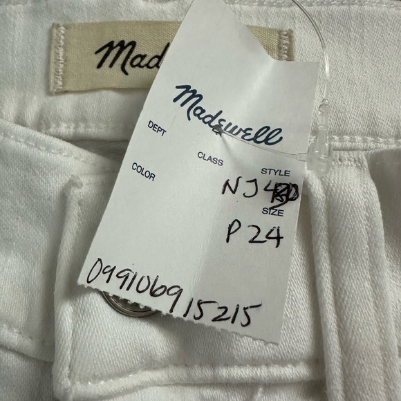 Madewell Petite Kick Out Crop Jeans in Pure White Size 24 Petite - Picture 4 of 9